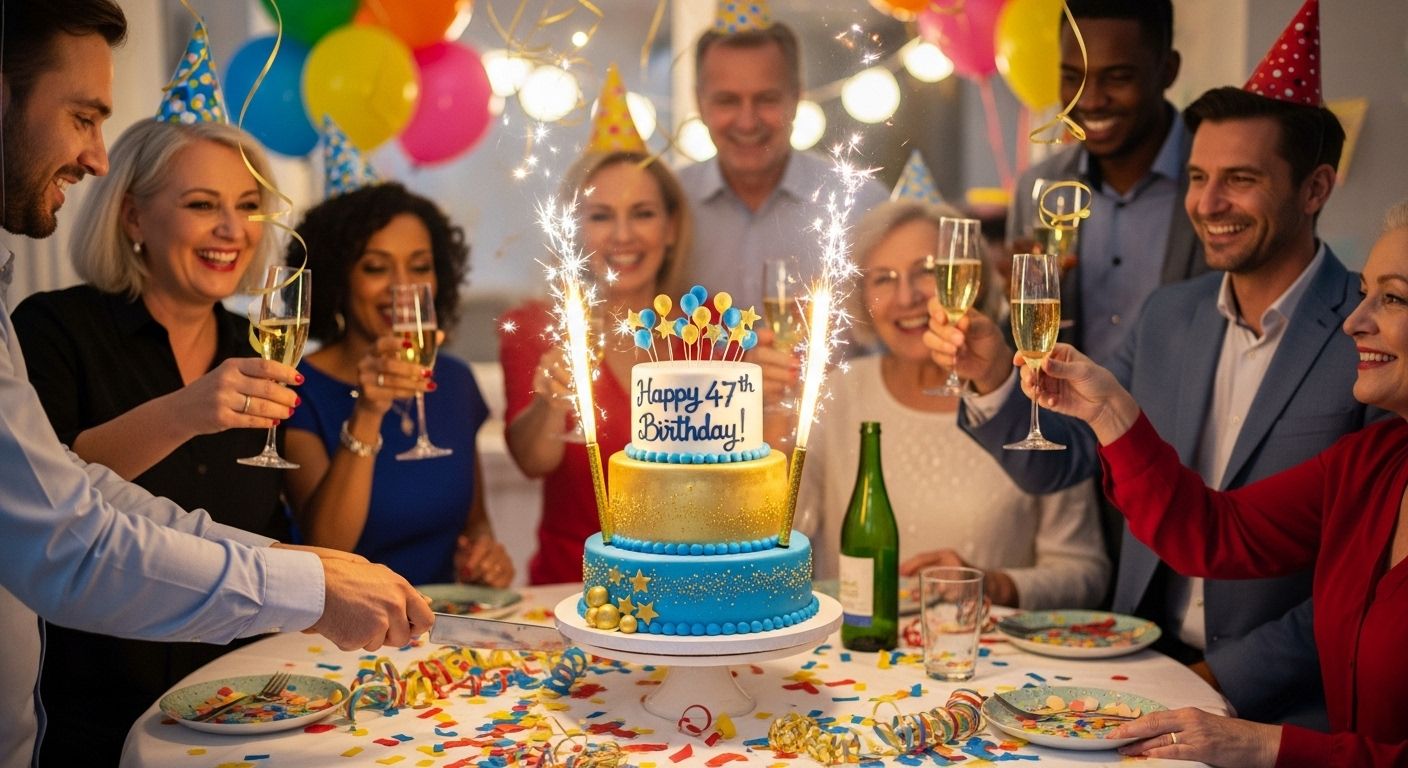 Herzlichen Glückwunsch zu Ihrem 47. Geburtstag.