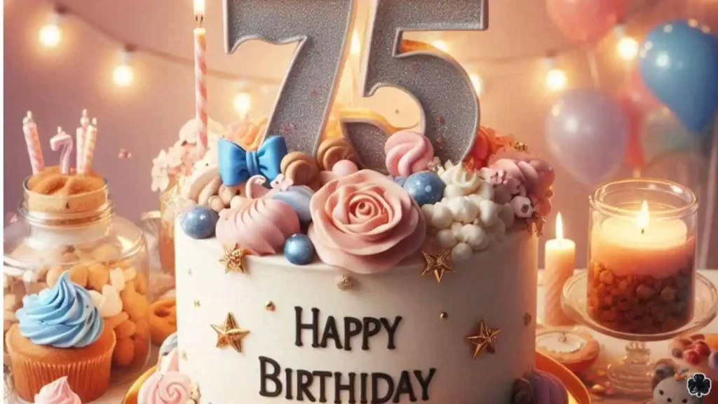 schöne Torte zum 75. Geburtstag alles Gute zum 75.