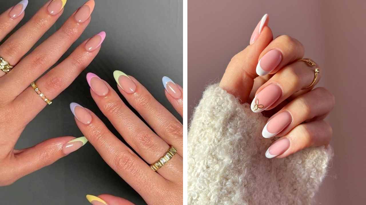 French Nails kurz oval: 10 Ideen zum Ausprobieren