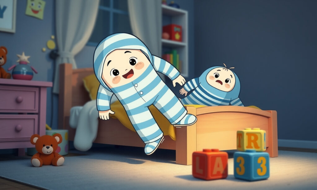 Das Pyjama-Abenteuer von links und rechts