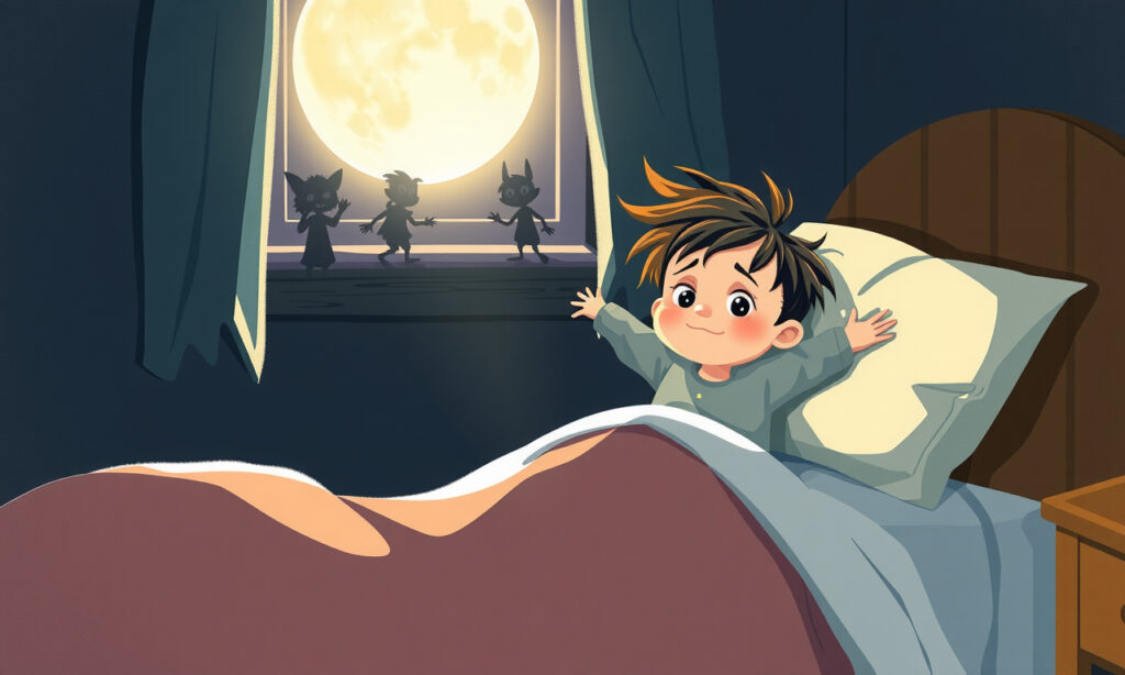 Der kleine Schatten, der nicht ins Bett wollte