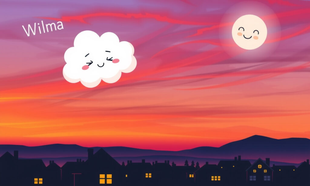 Die kleine Wolke Wilma will nicht ins Bett getropft werden