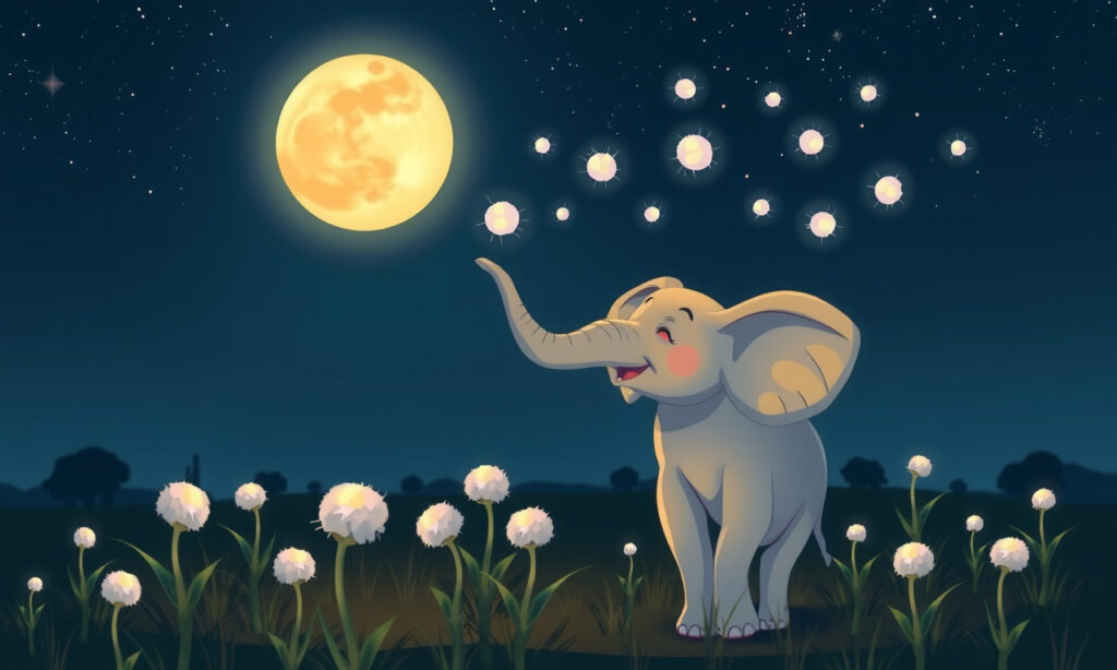 Ella Elefant pustet Schäfchenwolken