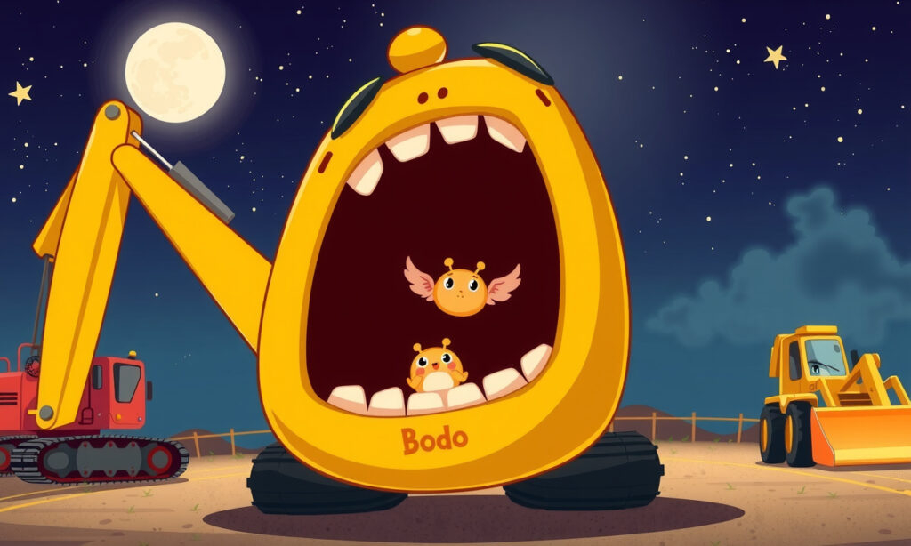 Warum gähnt der kleine Bagger Bodo?