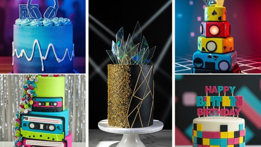 22_Geburtstagstorten_mit_Club-_sthetik___Disco__Glitzer__Laser-Look