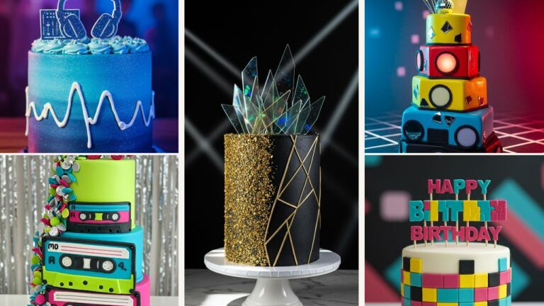 22_Geburtstagstorten_mit_Club-_sthetik___Disco__Glitzer__Laser-Look