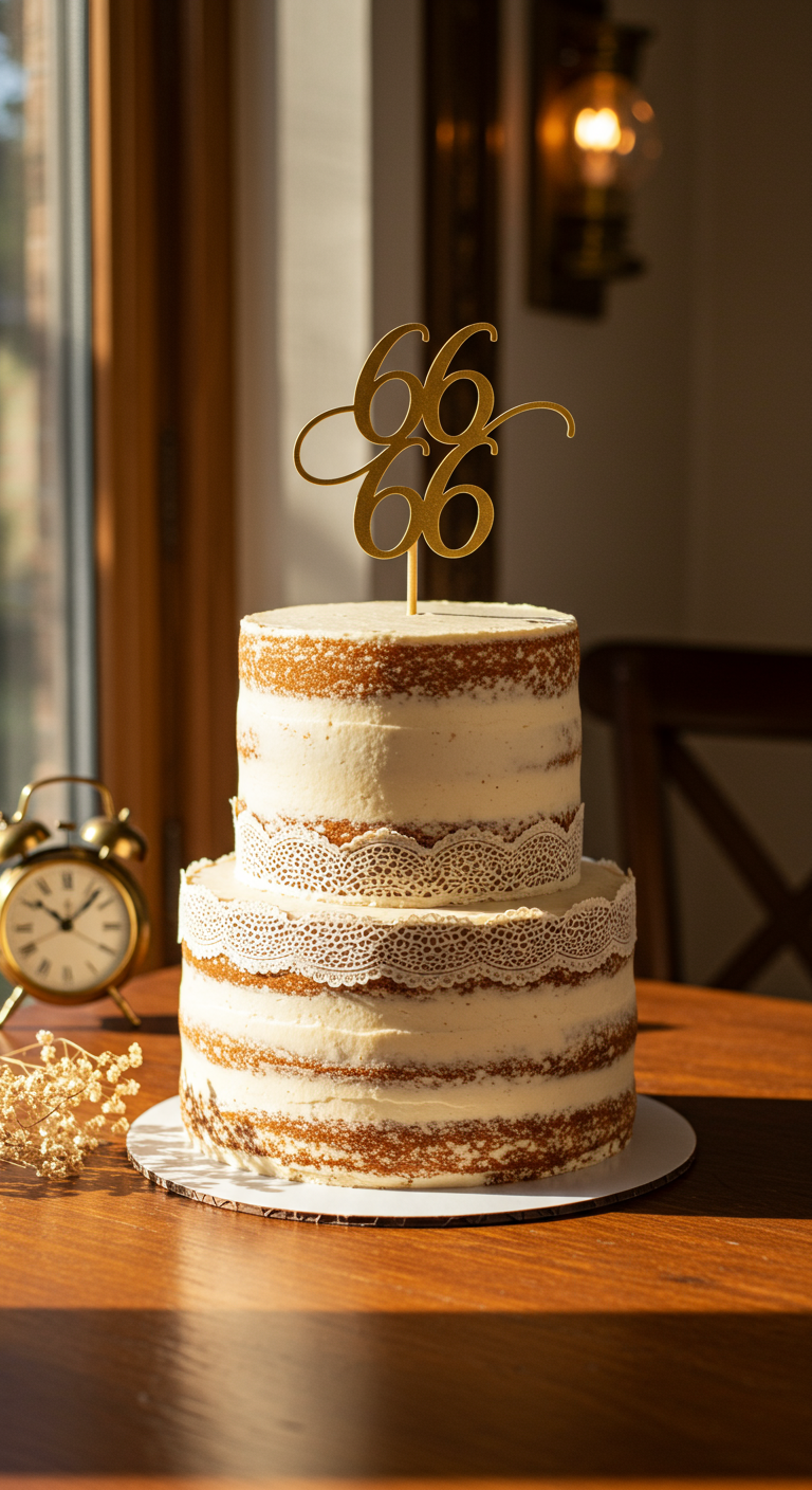 Zweistöckige Naked Cake mit