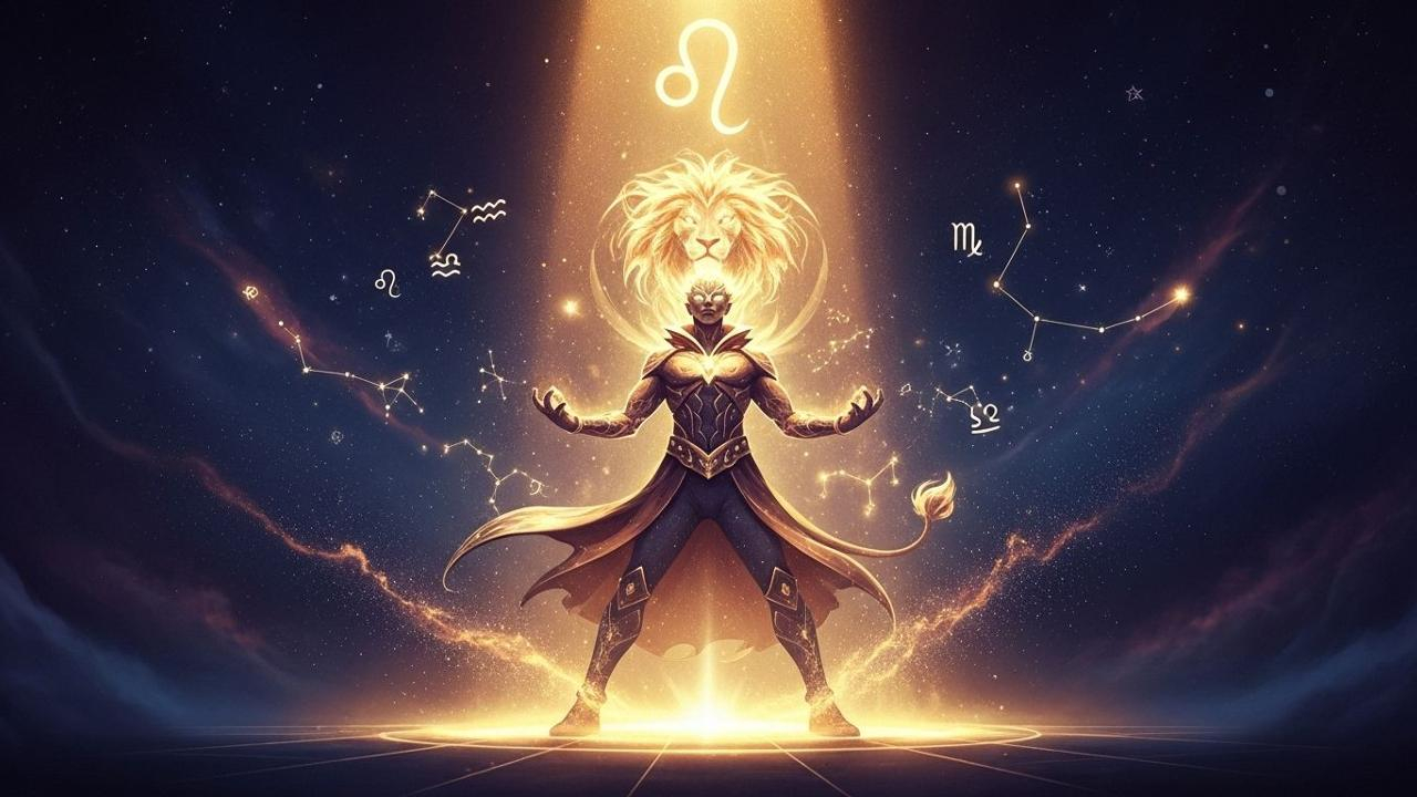Sternzeichen Löwe: Ein kraftvolles Bild, das den Leser auffordert, am 13. Juni ins Rampenlicht zu treten. Horoskop.