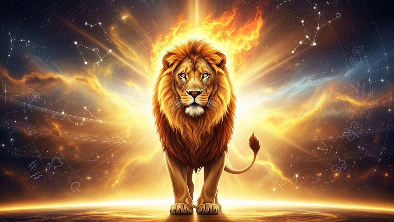 Löwe im Sternenhimmel: Symbol für Charisma-Boost am 16. Juni. Horoskop und Sternzeichen.