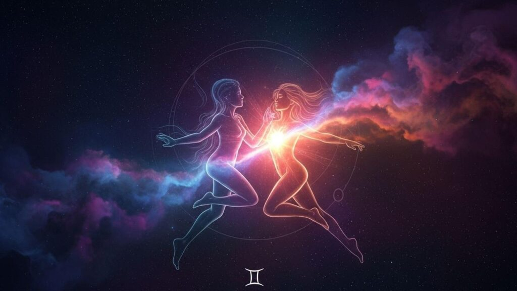 Sternzeichen Zwillinge: Zwei Frauen, verbunden, emotionale Energie, 11. Juni.